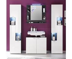 trendteam, Armadietto da bagno con specchio, Grigio (Grau), 72 x 76 x 20 cm