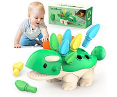 groboma Giochi Montessori 1 2 3 Anno, Giochi Bambini 1-3 Anni Giochi Educativi 1-3 Anni Giocattoli Bambino 1 2 Anno Regalo Bambino 1-3 Anno Dinosauri Giocattoli Regali Natale Bambini 2022