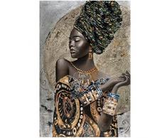 zxianc Quadri su Tela Donna Nera Africana Graffiti Art Poster e Stampe Ragazza Africana Astratta Quadri su Tela Immagini murali Decorazione murale 70x100cm / 27,5x39,4 Senza Cornice