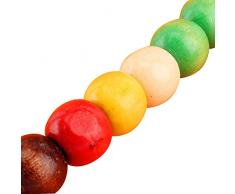 HEEPDD - Amaca per pappagalli, con perline colorate, per pappagalli medi e piccoli, per pappagalli piccoli e piccoli