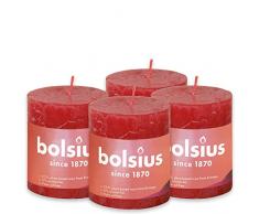 Bolsius Rustik Candele a pilastro – Avorio – Set 4 pezzi – Candele decorative per la casa – Lunghezza durata 35 ore – Non profumate – Cera vegetale naturale – Senza olio di palma – 8 x 7 cm – Pasqua