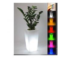 Vaso luminoso multicolor Quadrato, vaso in resina illuminato, vasi luminosi,vaso illuminato