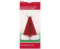 30 cm cappello di Babbo Natale a nido d ape decorazione da tavolo