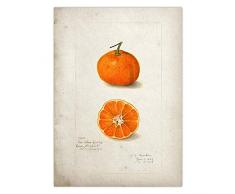 QND,Stampe,Frutta Cucina Poster Vintage Poster Antica Tela Stampa Pera Mela Arancia Ananas Arte della Parete Immagine Decorativa Pittura su Tela, Immagine 20, A5 15x21 cm Senza Cornice