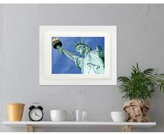 1art1 New York - Statua della libertà, Indipendenza Poster da Collezione Incorniciato (40 x 30cm)