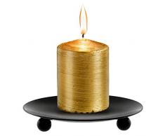 Greyoe Porta Candele, Portacandele, 4 Pezzi Nero Candelabro in Metallo piedistallo Candelabri Supporto Vintage Porta Candele per Coni di Incenso Spa Matrimoni e Feste di Casa Decorazione