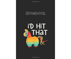 Notebook: Id Hit That Pinata Cinco De Mayo Party College Ruled Notebook 6x9 x 120 Pages Journal with Black Cover for Kids - Family and Friends Cactus Cute