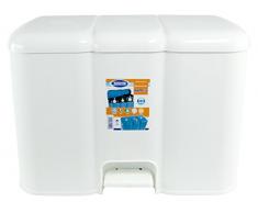 Tontarelli Patty 3 Pattumiera Raccolta Differenziata Con 3 Posti, Plastica, 34 Litri