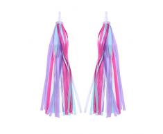 GARNECK Stelle filanti per bicicletta per bambini, per manubrio a serpente, per bicicletta, scooter, con nappe, per decorazione di biciclette, accessori per bambini e bambine