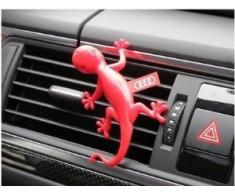 Audi Deodorante per Ambiente 000087009B Originale Forma di Geco, Aroma Floreale, Colore: Rosso