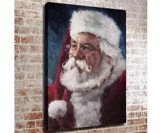 haiyilan Stampa Artistica su Tela Poster di Babbo Natale sulla Pittura Stampato su Tela Poster Decor Foto dArte per Sala da Pranzo Estratto di Tela di Arte Stampa su Tela Arte Astratta della Parete