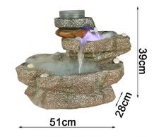 ZZKJXHJ Decorazione di Fontana di Acqua di rocaille/Stile Rustico Decorazione di Bonsai da Interno/Soggiorno di Acqua Caratteristiche Artigianato Wind Wheel Display (Regalo)
