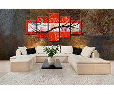 Quadro su tela astratto 160 x 80 cm 5 tele modello nr XXL 5598