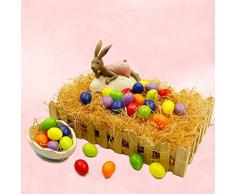 Uova Di Pasqua, Funpa 36Pcs Decorazione Uovo Di Pasqua In Plastica Fai Da Te Solido Uova Di Pasqua Favore Di Partito Uovo Per I Bambini