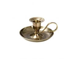 NKlaus Candeliere a mano classico in ottone oro antico Altezza candeliere 5cm per candele fino a Ø2cm Candeliere 10891