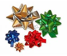 100 COCCARDE ASSORTITE STELLA ADESIVE REGALO NATALE ADDOBBI diametro 50