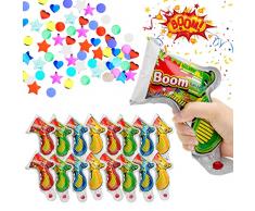 Vibbang 16 Pezzi Spara Coriandoli, Carnevale Compleanno Cannoni, Laurea Sparacoriandoli, Compleanno Cannone Colorati, Matrimonio Cannoni Coriandoli, Confeti Cañon Decorazione per Feste Divertenti