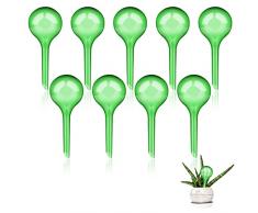 ADAKEL Sfere Irrigazione Piante,10 Pezzi Sfere per Irrigazione Bulbi Irrigazione Automatico Palla per lirrigazione dei Fiori SostenibileAuto Irrigazione Dispositivo per Vasi e Piante, Ø5cm(Verde)