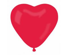 Karaloon G06045 - 100 Palloncini a forma di cuore, 30 cm, colore: Rosso