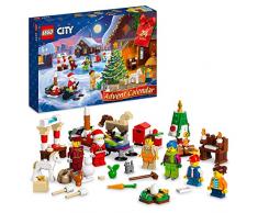 LEGO 60352 City Calendario DellAvvento 2022, Costruzioni Regalo A Tema Natalizio, Giochi Per Bambini, Minifigure Di Babbo Natale E Tappetino Da Gioco, Multicolore