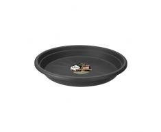 Elho Sottovaso Universale Rotondo 25 - Sottovaso per Interni, Esterni e Accessori - Ø 25.0 x H 3.8 cm - Nero/Antracite