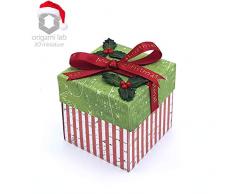 3D Miniature - Originale Biglietto di Auguri Natalizio - Ottimo regalo di Natale economico - Segnaposto per la tavola - Particolare come piccolo dono - fatto a mano di carta