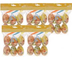 hibuy Set di 30 decorazioni di Pasqua, motivo coniglietto, per appendere