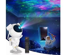 Etlephe Proiettore Galaxy Astronauta Luce Notturna Cielo Stellato, Proiettore Stellare Astronauta con Nebulosa, Timer e Telecomando, Lampada Stellata per Camera da Letto e Proiettore a Soffitto