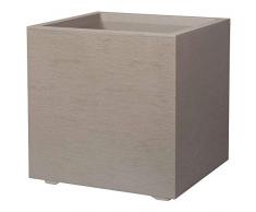 DEROMA Gravity Colore Sandstone(Cemento)-Vaso Cubo Misura 39x39x39h Venduto da Egarden.Store