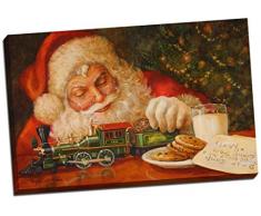 Stampa su tela, motivo: lettera a Babbo Natale, grande, 76,2 cm x 50,8 cm