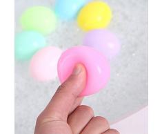 TOYMYTOY 7pcs simulazione uova colorate giocattoli educativi squeaker divertimento giocattoli vasca per bambini bambini bambini (colori assortiti)