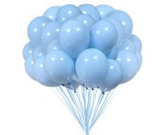 JARTTY Palloncini Blu Macaron Palloncini Azzurri Pastello Palloncini Celeste Pastello Palloncino Festa 40cm 50pezzi Nascita Bimbo Compleanno Battesimo Baby Shower Decorazione