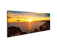 islandburner Quadri Moderni Paesaggio Tranquillo Tramonto sul Mare con la Luce Solare rifless Stampa su Tela Quadro Eve