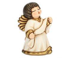 THUN® - Angelo dellAnnunciazione con Targhetta - Veste Bianca - Statuine Presepe Classico - Ceramica - I Classici