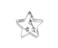 Birkmann Tagliabiscotti Stella di Natale, Acciaio Inossidabile, Argento, 6.5 x 6.5 x 2 cm
