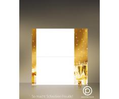 Paperandpicture-Set di biglietti natalizi stampabili su ambo i calici, Set di 50 fogli + 50, problemlos bedruckbar mit Umschlägen allen Druckern, 240 g-Karton DIN LANG-Format mit passenden postgeprüftenumschlšgen