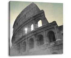 Pixxprint Antica Colosseo a Roma Stampa su Tela 60x60 cm Artistica murale