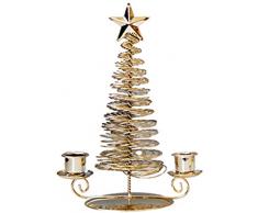 wangYUEQ Albero di Natale Candela Portabicchieri Metal Filo Stand Center Candlestick Ornamenti Decorazione for la Decorazione di Natale