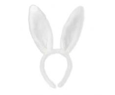 Accessori per Capelli,NINGSUN a Fascia per Capelli Orecchie da Coniglio Ornamento dei Capelli Forcella Fascia Lanuginoso di Festa di Easter Decorazioni Pasquali Party (Bianco)