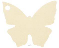 Artificiali - Segna posto x10 Farfalla Avorio 4 x 4 cm - Scegli il tuo colore: Avorio