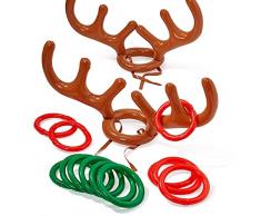 THE TWIDDLERS Giochi Gonfiabile con Corna di Renna - Games for Kids - Set Gioco Famiglia Deluxe con Cerchi, Perfetto per Il Divertimento Natalizio Bambini - Natale Regalo per Feste