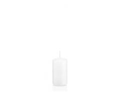 INNA-Glas Candela votiva/Candela a Colonna Maeva, Bianco, 8cm, Ø4cm, 12h - Made in Germany - Candela di Cera/Candela Decorativa