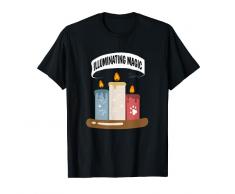 Candela magica illuminante retrò con disegni per amanti delle candele Maglietta