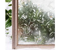 CottonColors Pellicola Per smerigliato Finestre geometria Decorativa,Adesivi Vetro di Privacy Autoadesive,Anti-UV,Controllo di Calore, 2Ft x 6.5Ft (60cm x 200cm)