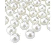 SUpoetry 1150 Pezzi Vetro Bianche Perline per Creare Gioielli e Decorazioni Artigianali 3//4//5//6//8//10//12 mm Perle Vetro Bianco Bianche Perla Plastica Con Scatola Portaoggetti Bianco