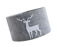 Toddmomy Grigio Natale Albero Collare Gonna Modello Renna Collare Albero di Natale Cesto Anello Base Copertura Albero di Natale Stuoia Supporto per La Fattoria Vacanza sotto La Decorazione
