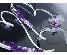 sanftes Cuore Viola auto sposi Rose Decorazione auto gioielli matrimonio Car Auto Wedding decorazione ghirlanda PKW