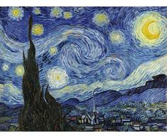 1art1 Vincent Van Gogh - Notte Stellata, 1889, 2 Parti Poster Carta da Parati Fotomurale (240 x 180cm)