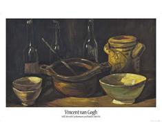 1art1 Vincent Van Gogh Poster Natura Morta Terracotta E Bottiglie, 1884/85 Stampa 91x61 cm