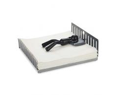 Balvi Portatovaglioli Nap Colore Argento/Nero Letto a Forma di Peso Come Carattere Napping Tovaglioli Non Incluso Metallo/plastica 20x20 cm